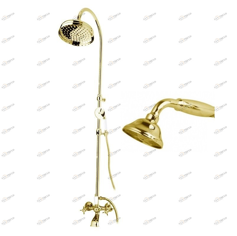 Душевая стойка со смесителем, с изливом, верхним и ручным душем CEZARES LORD-CVD-03/24-M