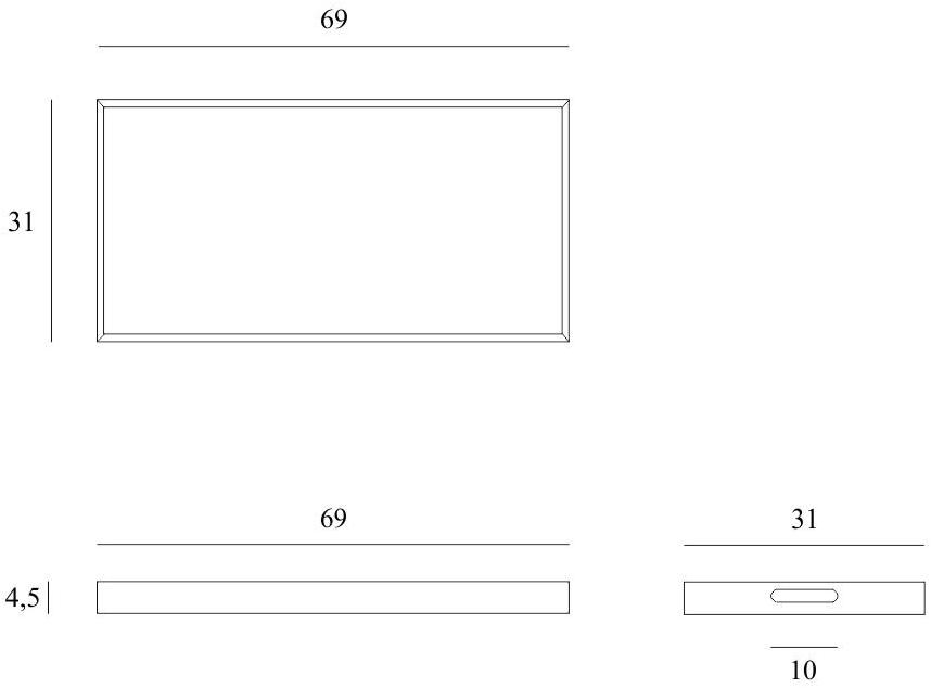Ethnicraft Прямоугольный поднос из дерева и стекла Classic 20316, 20356, 20317 - Вид №9