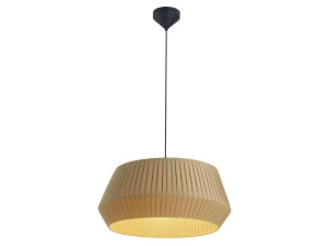 Металлический подвесной светильник с тканевым абажуром