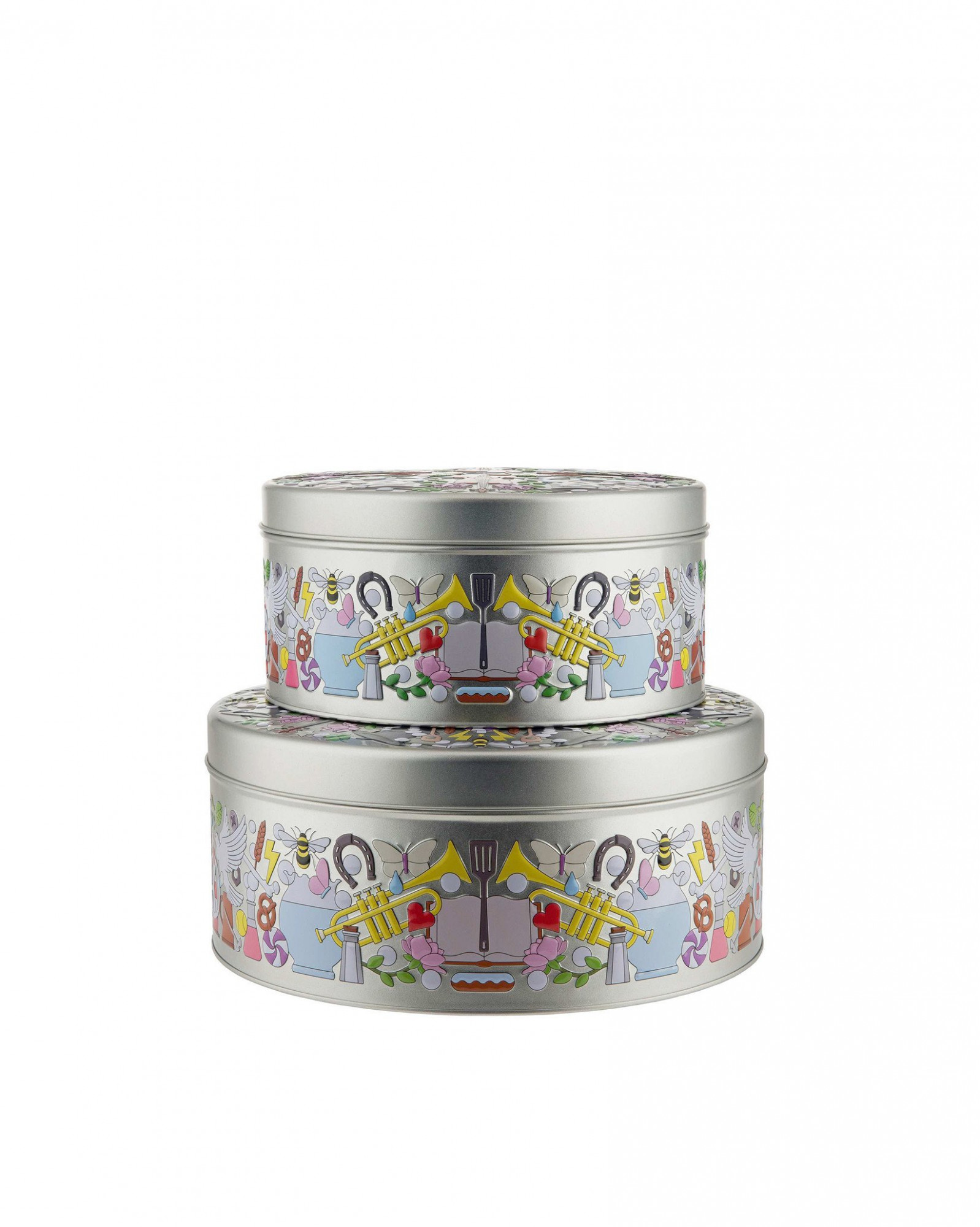 Набор из 2 ящиков для хранения жести Alessi Garybaldi SJ03