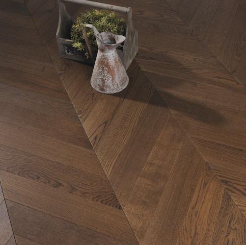 Паркет Ёлка Coswick Молочный Шоколад Дуб Натур (Гладкая) 320х82,55 мм 11283217 - Вид №6