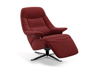 Тканевое вращающееся кресло с подлокотниками