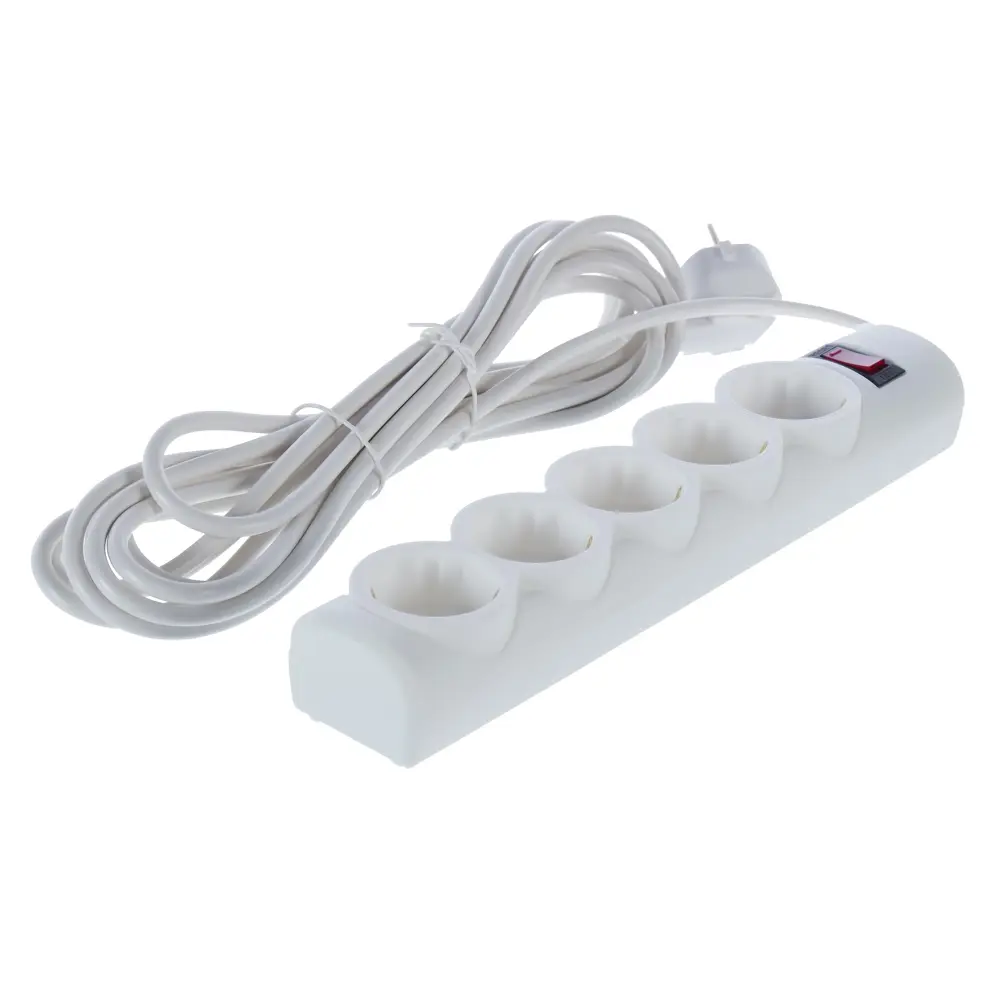 Сетевой фильтр Defender ES 5 розеток с заземлением 5 м 2200 Вт цвет белый STLM-2162614 - Вид №1