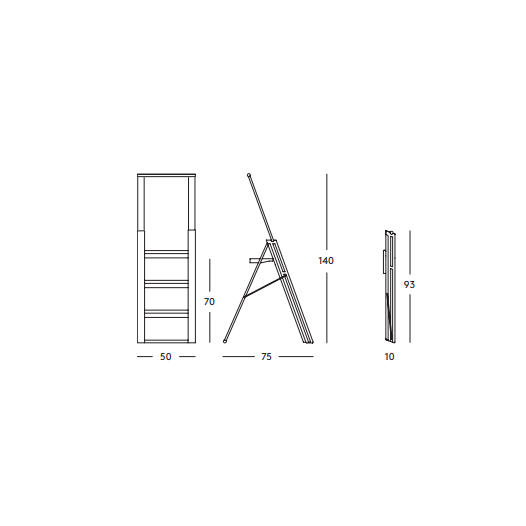 Magis Flo AC38 GR Складная стремянка. Цвет серый антрацит  - Вид №4