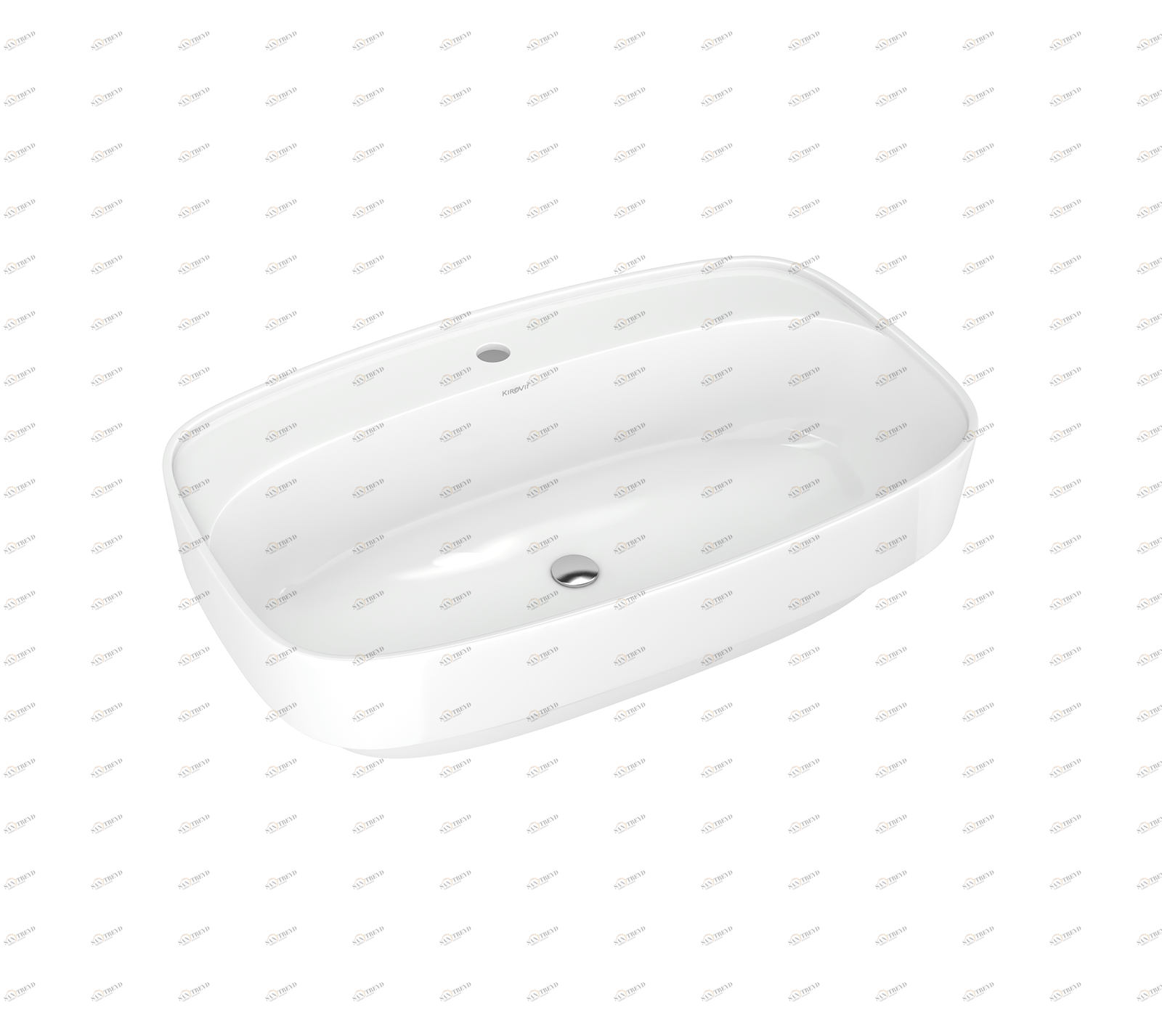 Купер 650 Накладная раковина на столешницу  прямоугольная KIROVIT Купер