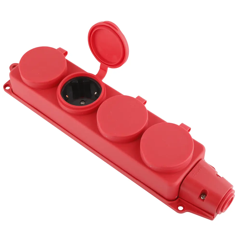Колодка розеточная Duwi 4 гнезда с защитными крышками 86245688 STLM-1394846 - Вид №1