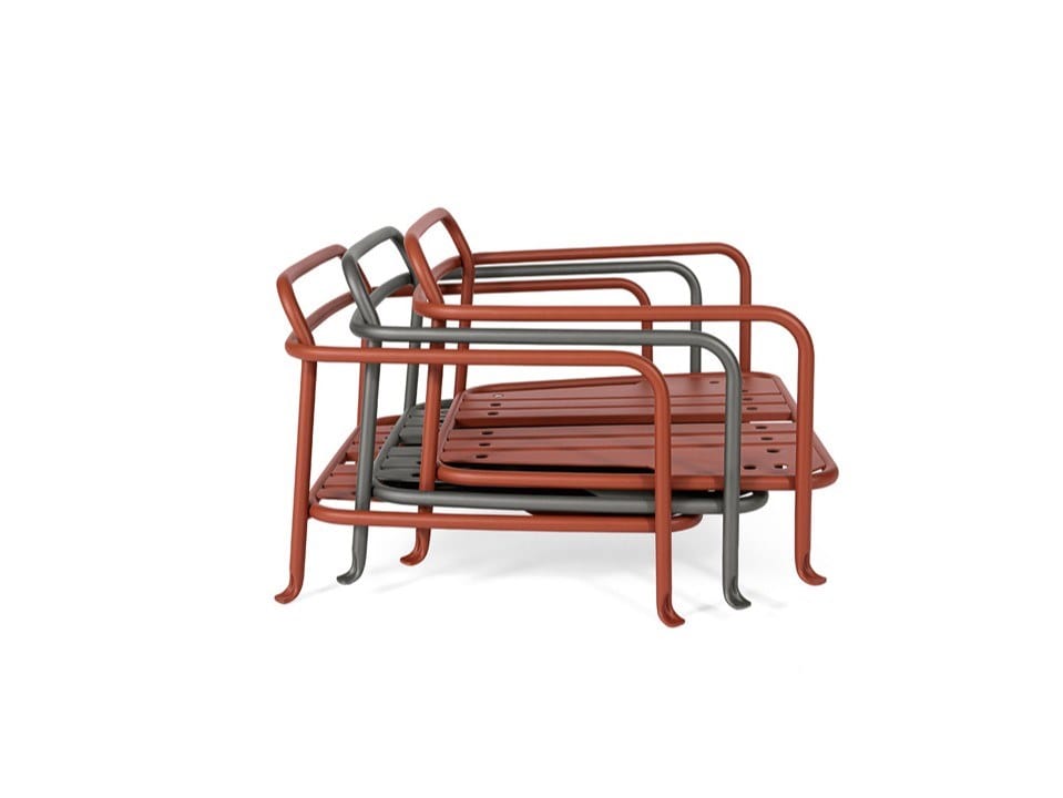 Тканевое садовое кресло с подлокотниками B&B Italia Outdoor Borea ARCH-00057376 - Вид №1