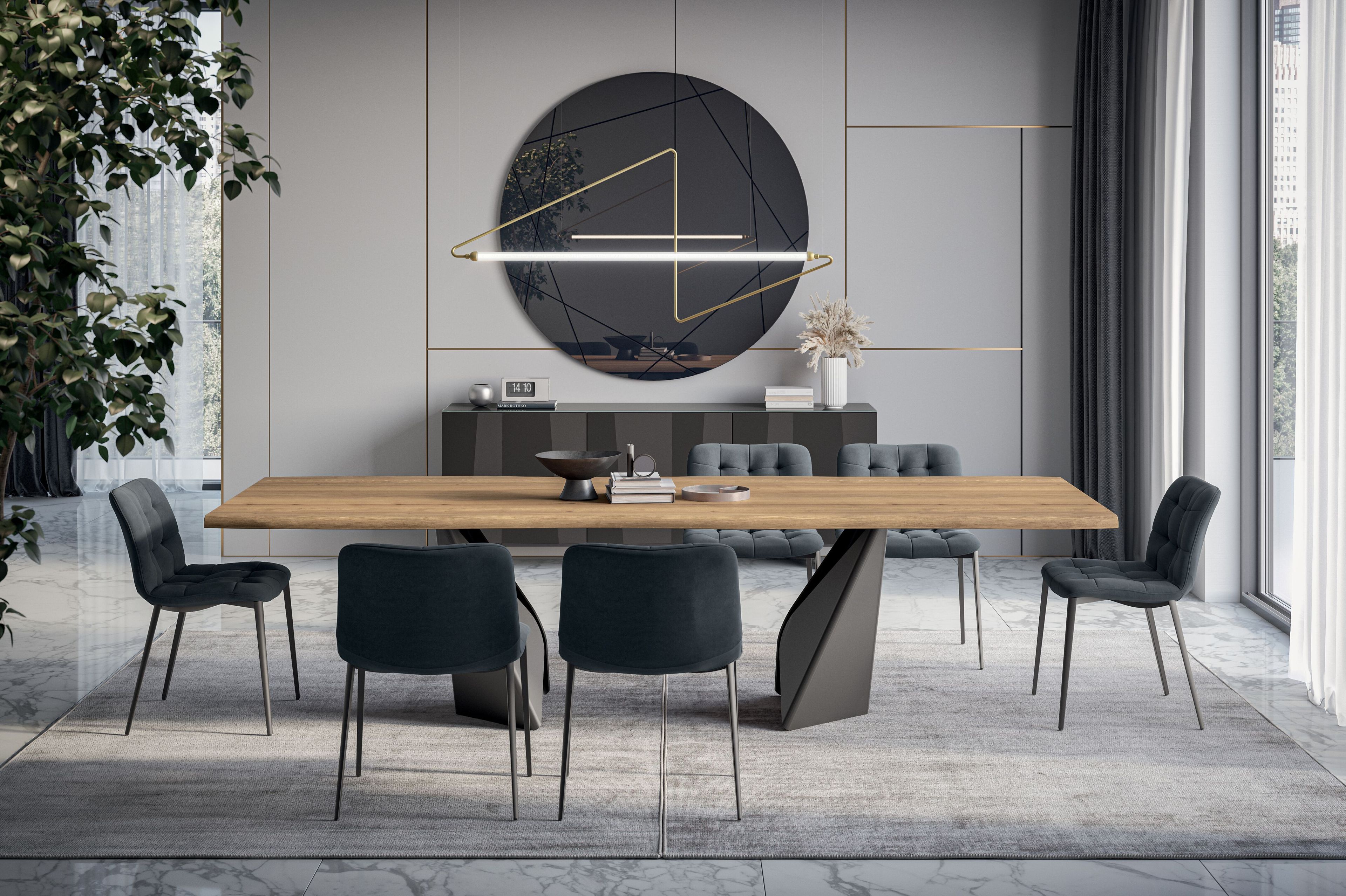 Стеклянный и металлический подвесной светильник Bontempi Casa ASTRA ARCH-00048899 - Вид №2