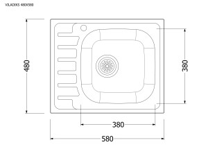 Мойка Владикс врезная 48х58
