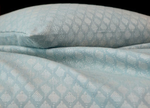 CARP_T_230 покрывало 230/250 бирюзовый хлопок пике, 400 г/м2 Blanc des Vosges