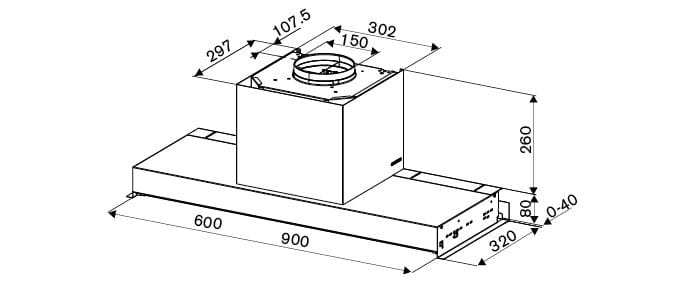 Вытяжка из нержавеющей стали с сенсорным управлением Bertazzoni ARCH-00041500 - Вид №2