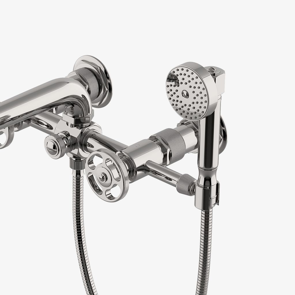 RWXT20 Настенный наполнитель для ванн открытого типа RW Atlas с ручным душем и колесными ручками Waterworks  - Вид №1