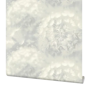 Обои флизелиновые Palitra Home Rosinka серые с растительным рисунком 89411618