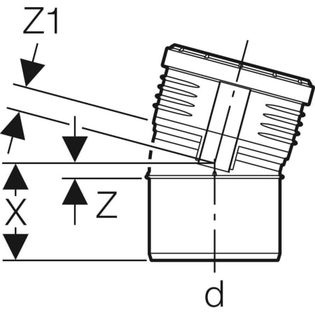 390.123.14.1 Отвод Geberit Silent-PP Geberit  - Вид №11