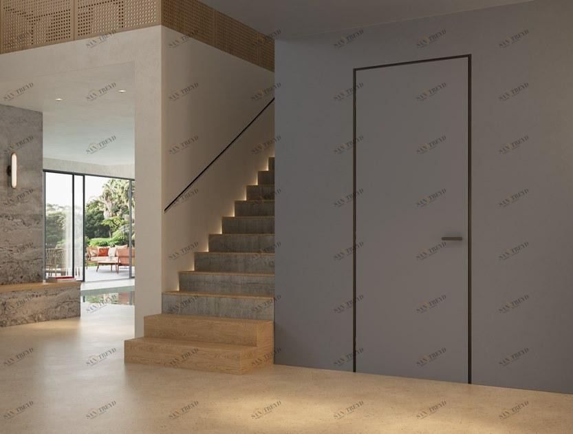 FERREROLEGNO Распашная лакированная деревянная дверь Sistema zero sun-id-1391333