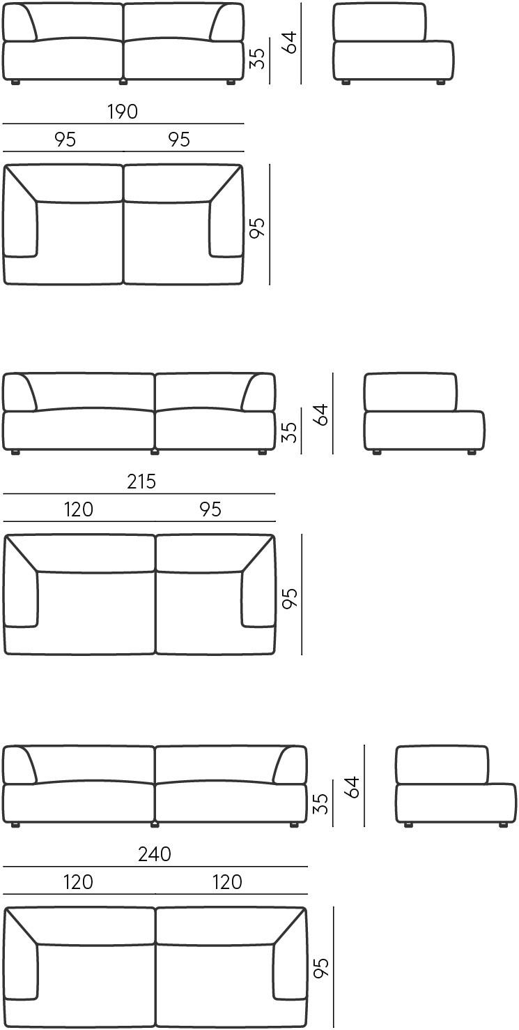 DE PADOVA Модульный тканевый диван sun-id-1437850 - Вид №4