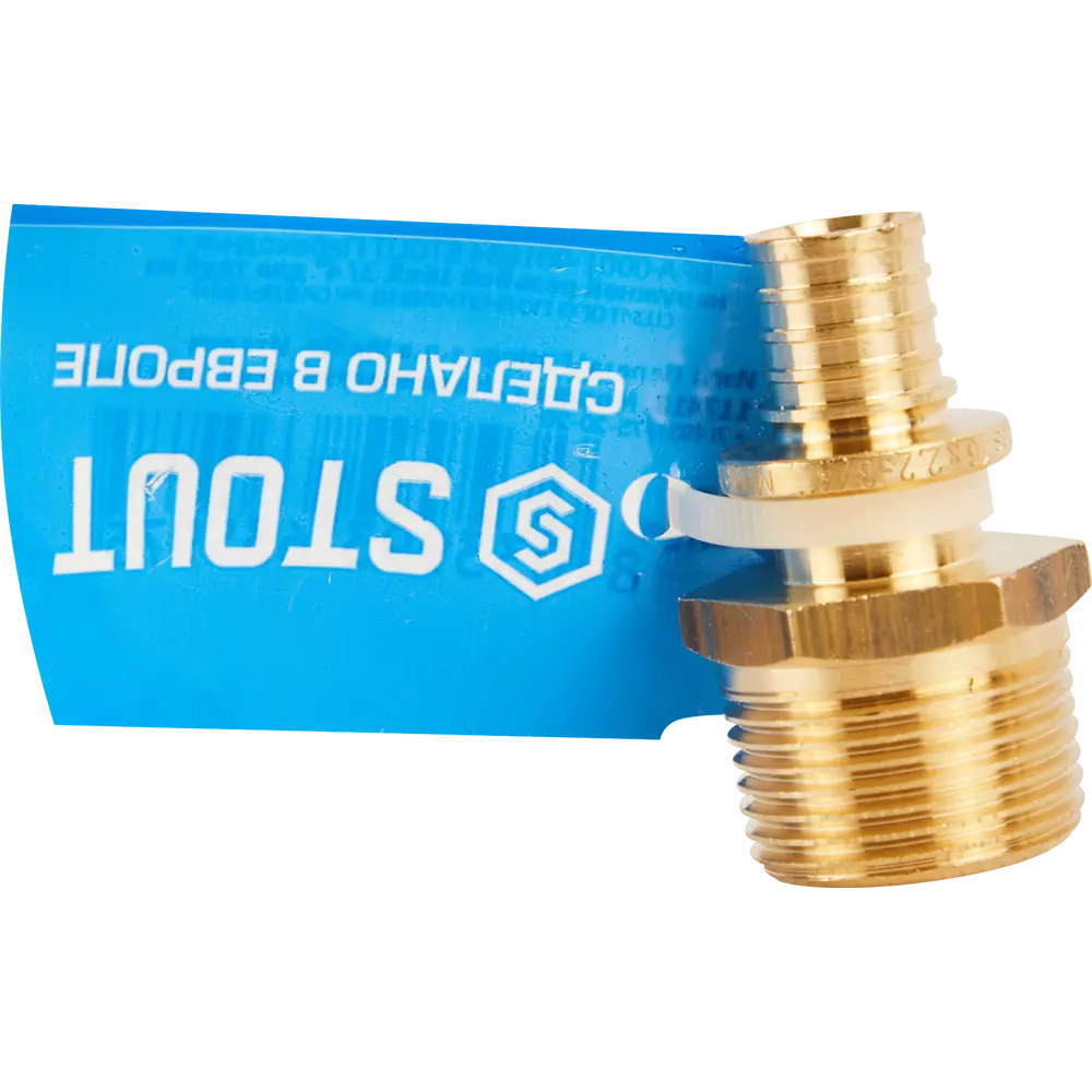 Переходник STOUT 16×3/4" для трубопроводов из никелированной латуни 82197776 STLM-0021687 - Вид №4