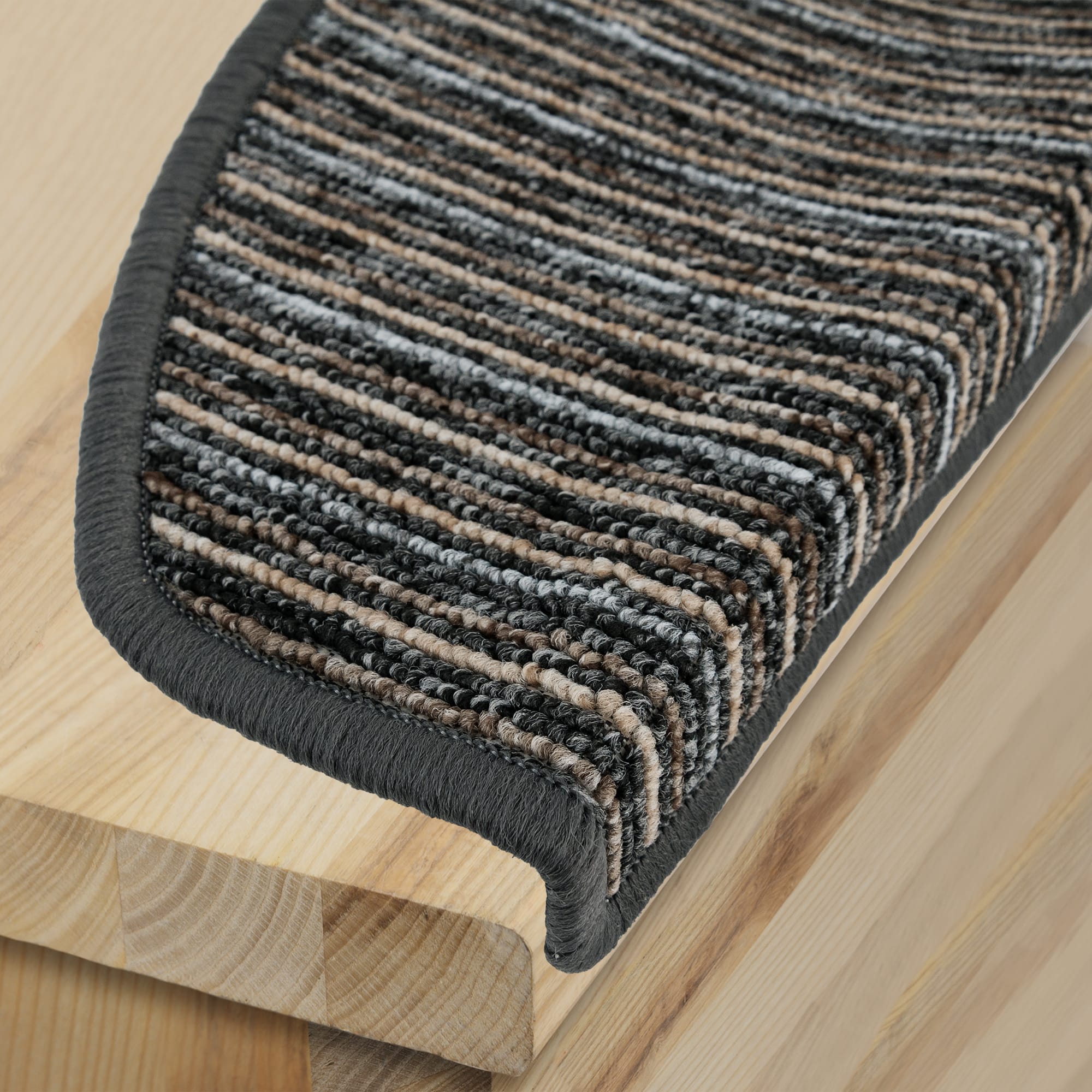 82375918 Коврик для ступеней «Praga Step» 24x65 см полипропилен цвет антрацит Santreyd  - Вид №1