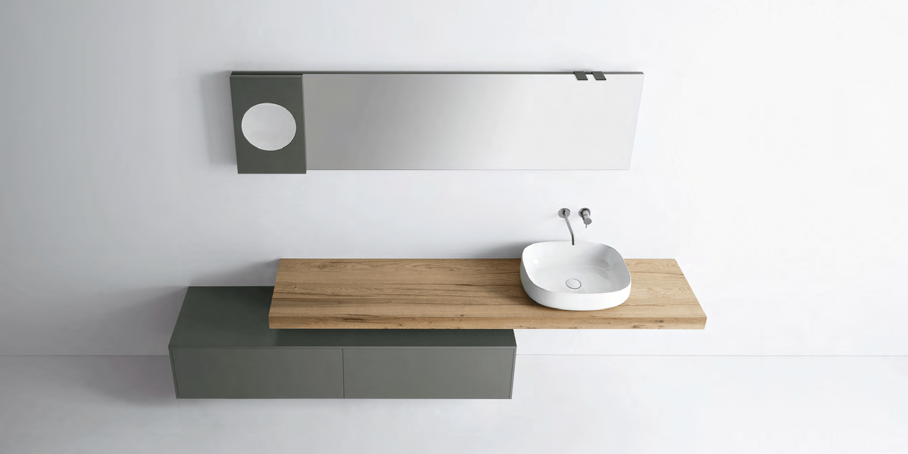 Комбинация ванной комнаты S104 в отделке SILKY 55 Ceramica/Origano MILLDUE SINTESI SINTESI104ORIGANO - Вид №1
