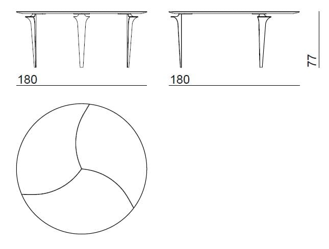 Круглый деревянный обеденный стол Bizzotto Italia ARCH-00116394 - Вид №4