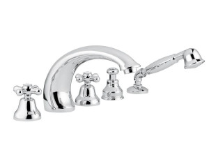 Хромированный латунный кран с 5 отверстиями