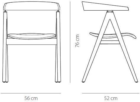 Gazzda Мягкое кожаное кресло с подлокотниками с открытой спинкой Ava 0fe - Вид №4