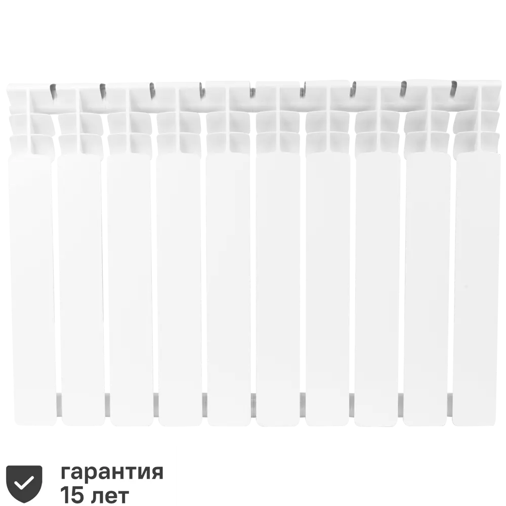 Радиатор секционный Monlan Bimetal 500/80 10 секций боковое подключение биметалл белый STLM-2051663