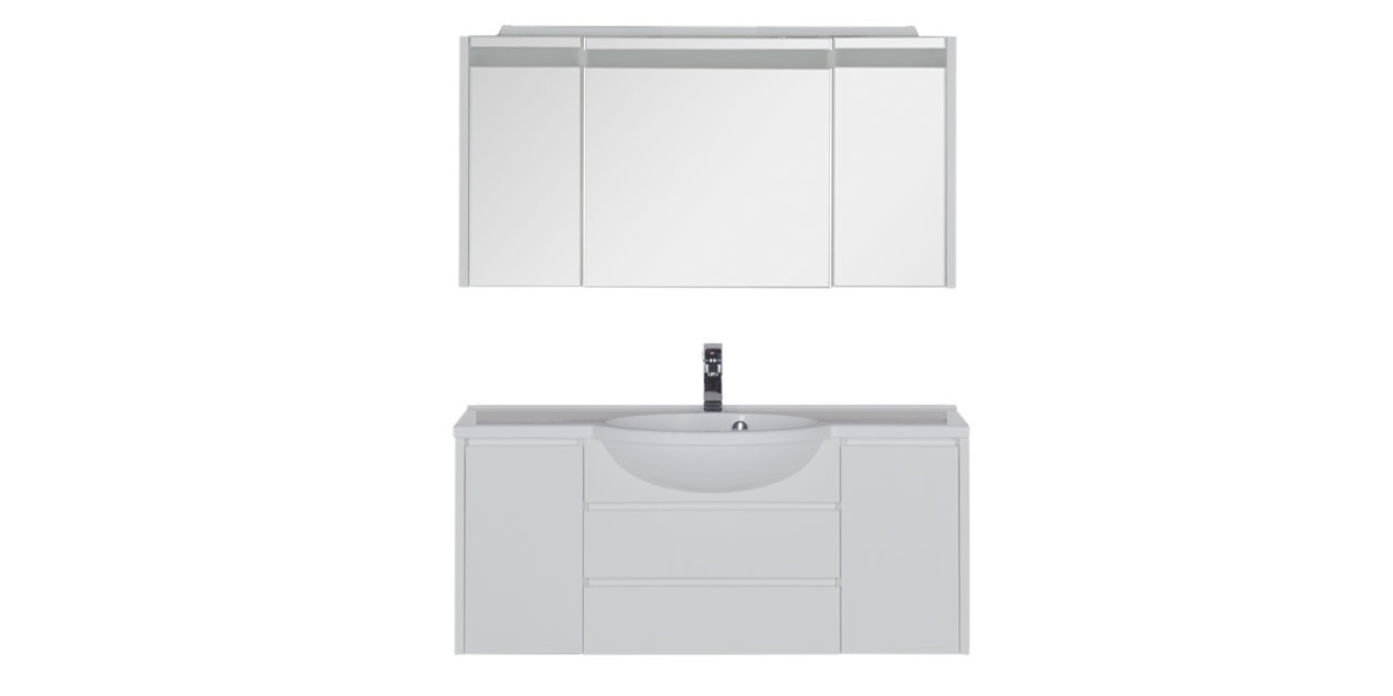 Комплект мебели Aquanet Лайн 120 белый 00167608 - Вид №1