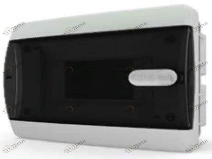 Бокс внутренний на 12 модулей Tekfor (черная прозрачная дверь) 7332