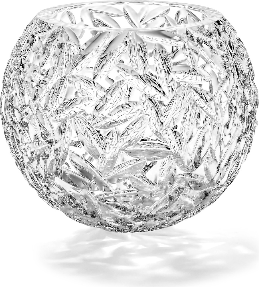 10620310 Avdeev Crystal Ваза интерьерная для цветов "Шар" "Лето" средняя Хрусталь 
