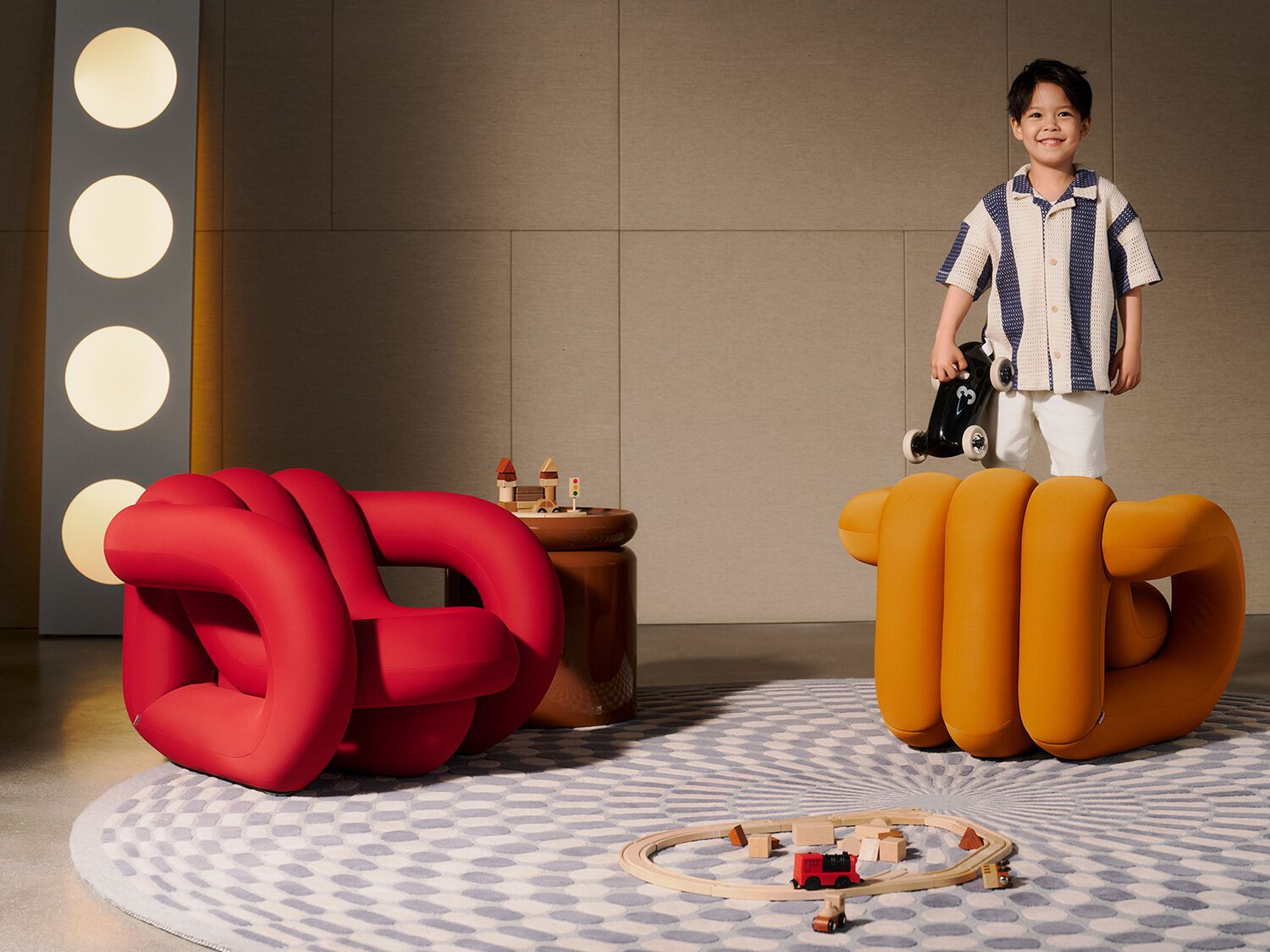 Тканевое кресло с подлокотниками HC28 maison TWISTY MINI ARCH-00129378 - Вид №12