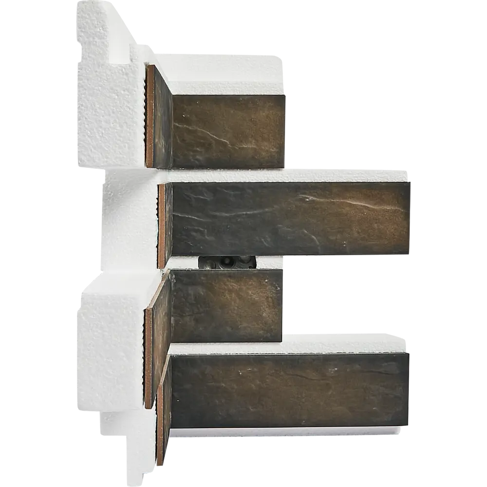 Термопанель внутренний угол Мосстрой-31 Brick House коричневый 31x31x41x5 см STLM-2111204 - Вид №1