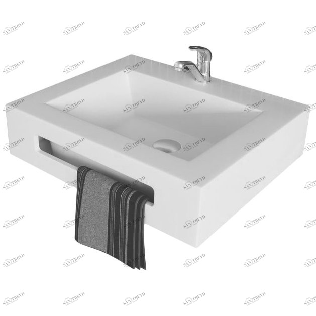 00924 Подвесная раковина настенная овальная Kolpa-San Kvadra белая