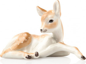 10621582 Промыслы Вербилок Скульптура 7см "Оленёнок" Фарфор, Керамика