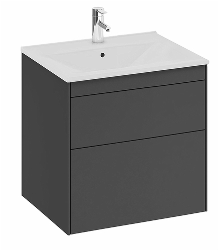 47445 Напольный шкаф IFO Sense для тонкой умывальника с двумя ящиками, Ш = 900 мм, Ш1 = 910 мм, белый - Вид №4