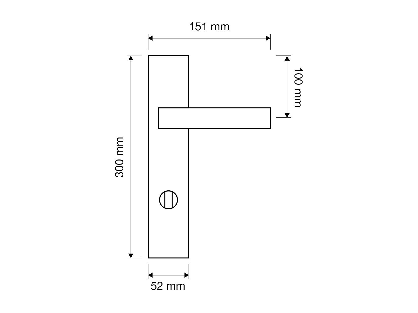 Латунная ручка на пластине LINEA CALI' синтез венге ARCH-00080519 - Вид №4