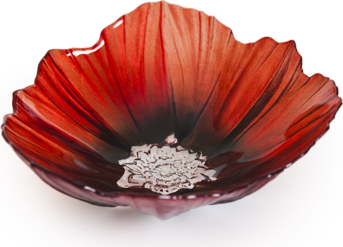 10663753 MALERAS Чаша "Мак", красно-чёрная, 190/60 мм 