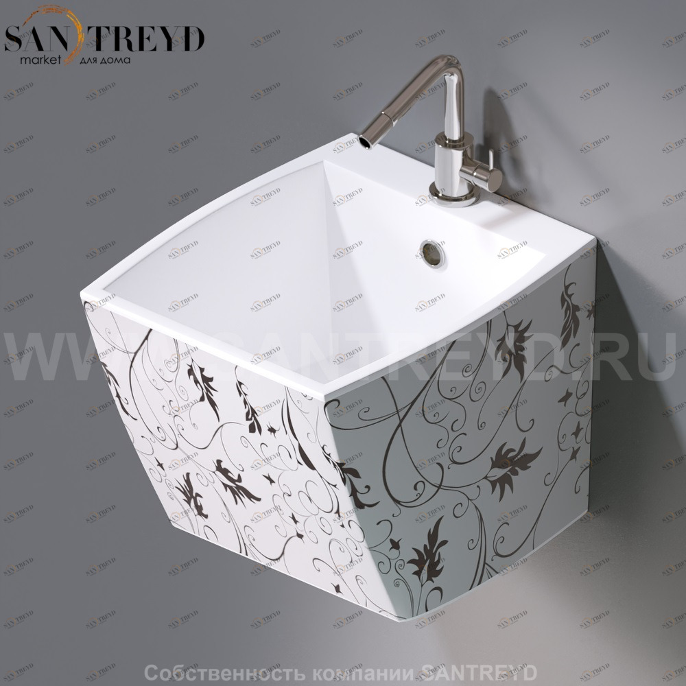 L253.440 Подвесная раковина настенная овальная A. e T. Italia SQUARE белая AeT ITALIA