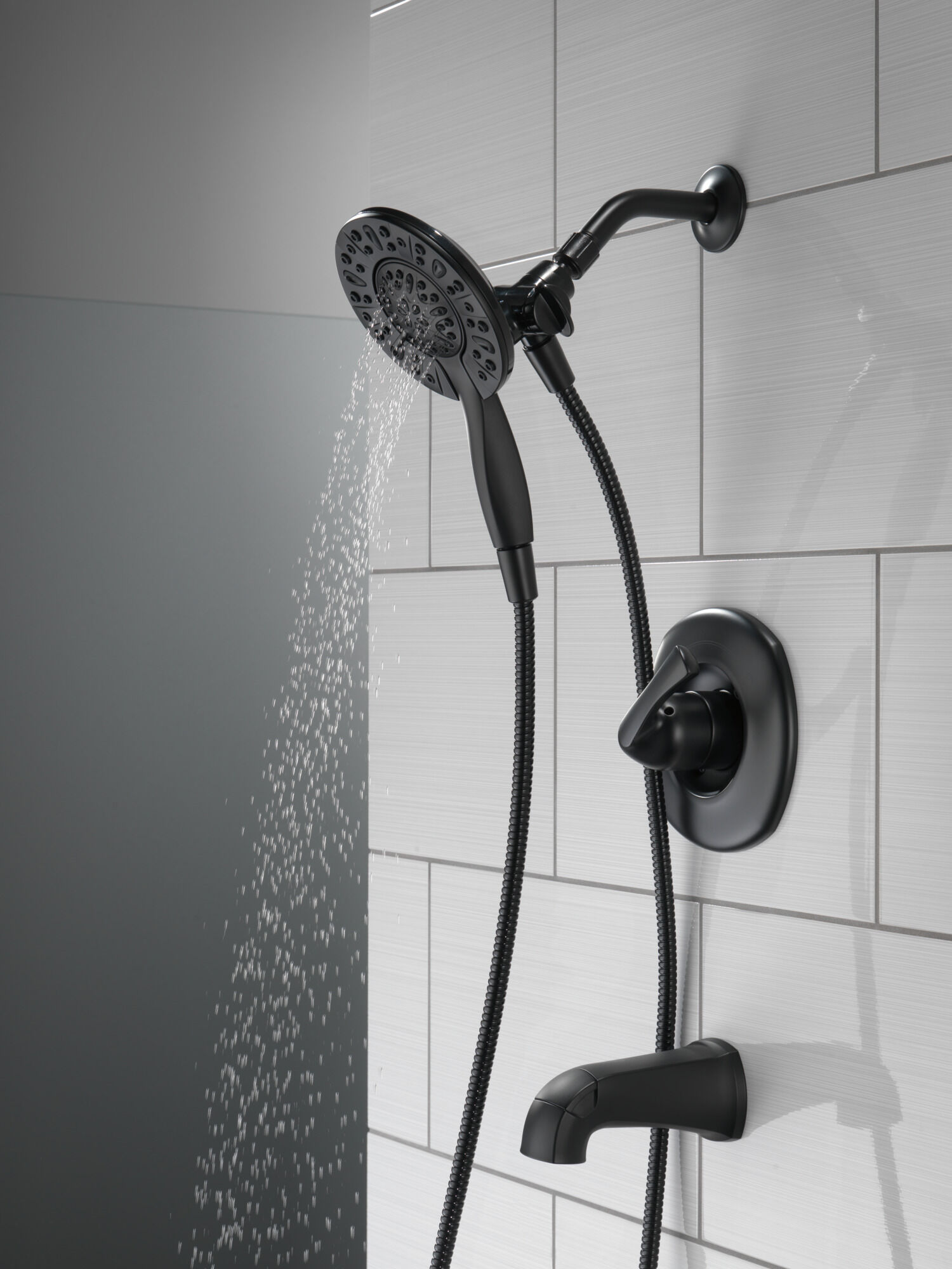 144890-BL-I Ванна и душ Monitor® серии 14 с In2ition® Delta Faucet Larkin Матовый черный  - Вид №7