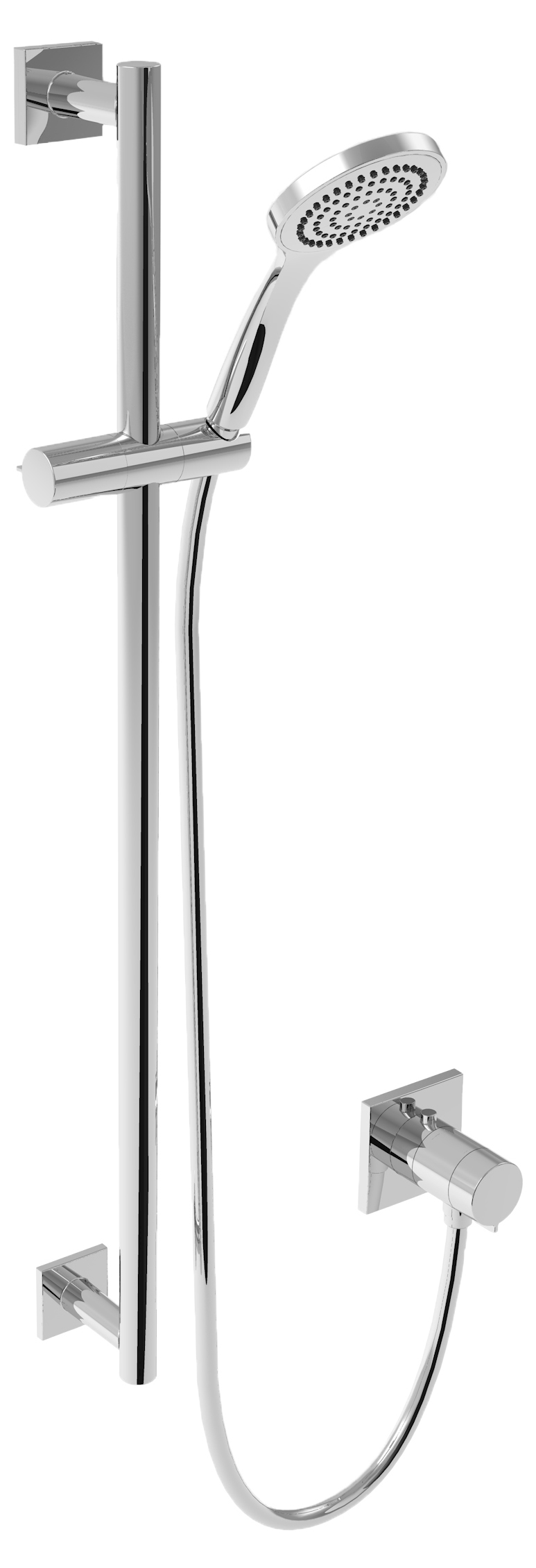 59609010002 Душевой комплект 16 / IXMO_solo Tермостат для 1 потребителя / с квадратными розетками KEUCO IXMO Sets