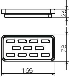 32015A-00-01 Мыльница к держателю подвесная или настольный цвет хром LANGBERGER MELVIN - Вид №2