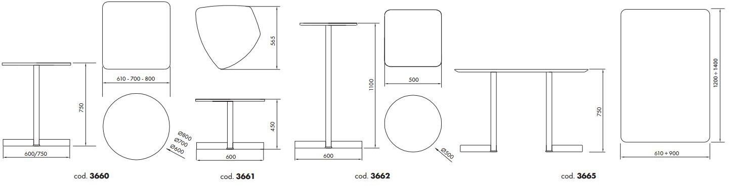 ALMA DESIGN Круглый стальной стол с откидной крышкой People sun-id-1421051 - Вид №3