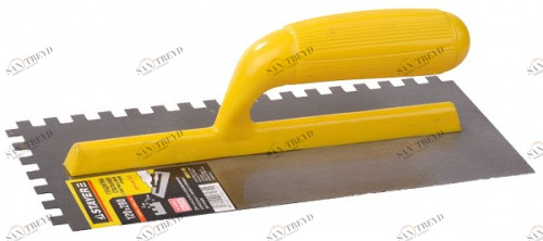 Гладилка стальная 120х280мм зуб 6х6мм серия MASTER с пластмассовой ручкой Stayer 12334