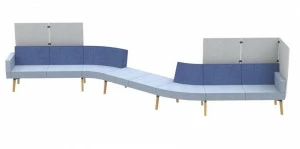 Dauphin Модульная тканевая скамья со спинкой Reefs