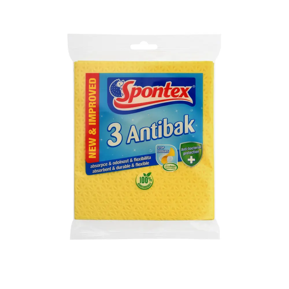 Антибактериальная салфетка Spontex Antibak 3 шт. 84177031 STLM-2101841  - Вид №1