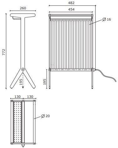 Caleido Мобильный радиатор из углеродистой стали Design sun-id-1483649 - Вид №6