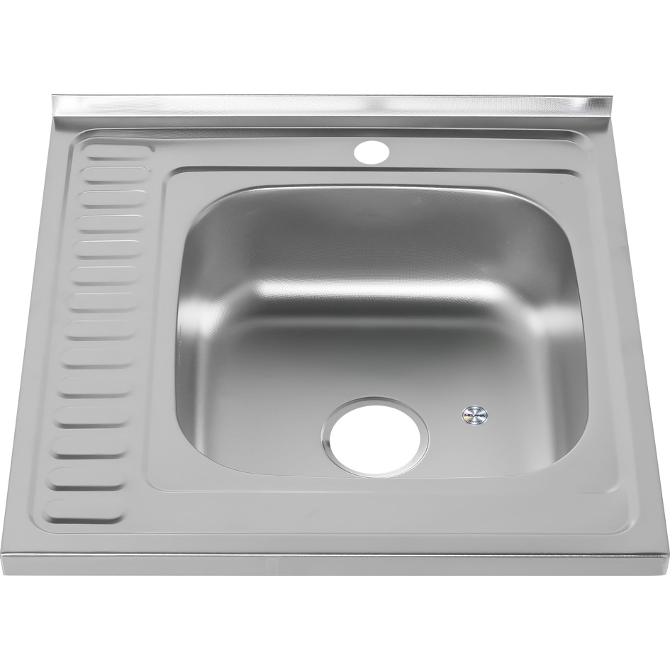 Мойка 6060 R MELANA 0,6/160 ДЕКОР накладная прямоугольная с сифоном (156D t R *15) 156D t R (*15) - Вид №2