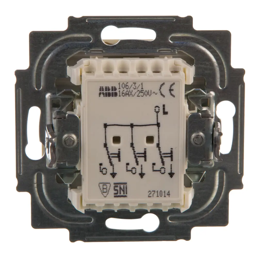 Выключатель встраиваемый ABB Basic 55 3 клавиши, цвет бежевый 13593482 STLM-2039560 Basic55 - Вид №3