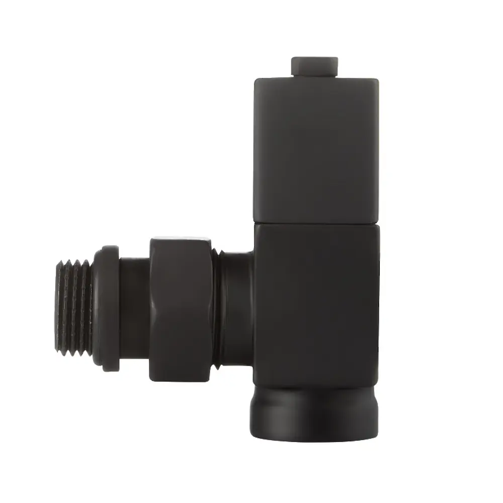 Набор вентилей для радиатора Royal Thermo Cube 1/2" угловой цвет черный STLM-2149779 - Вид №8