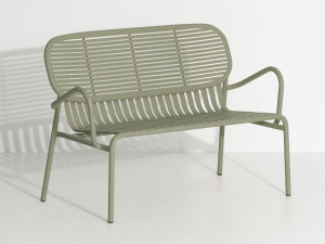 Алюминиевая садовая скамейка с порошковым покрытием с подлокотниками